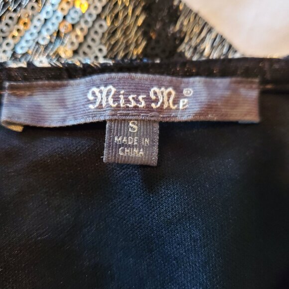 Miss Me, Chevron Sequin Dress, women’s size small. - Picture 2 of 6